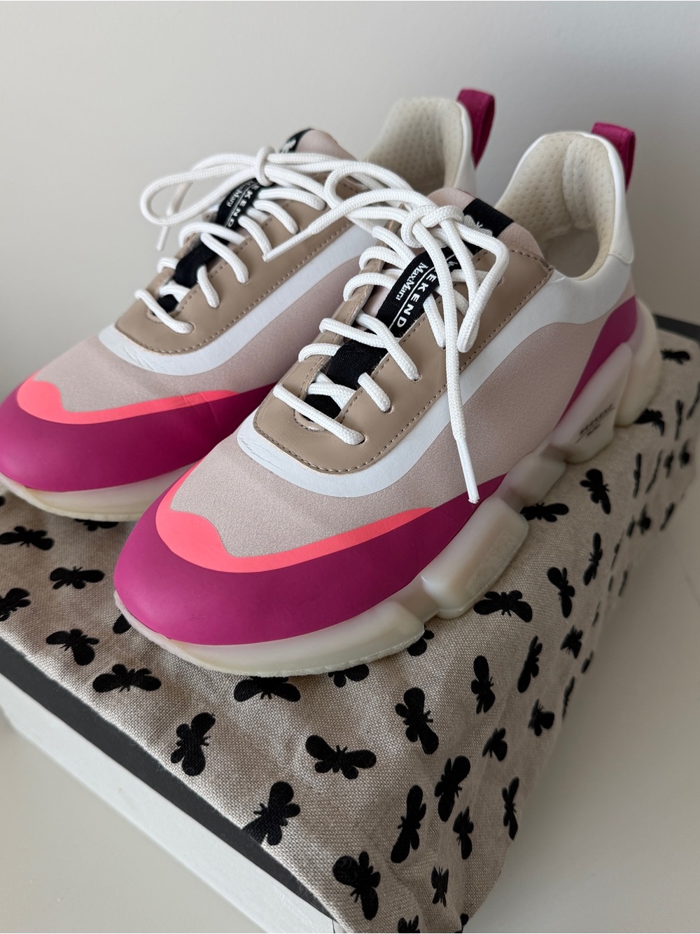 Max Mara Weekend Pink and White Women's  Sneakers